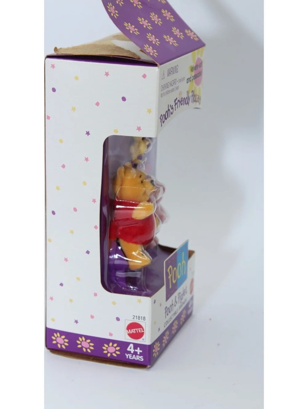 Disney Pooh's Friendly Places Winnie the Pooh Piglet Flocked Figure Mattel 21818